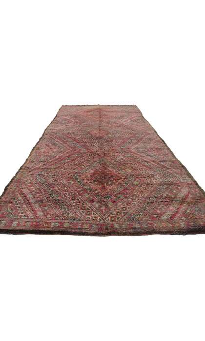 6 x 13 Vintage Red Beni MGuild Moroccan Rug 21229
