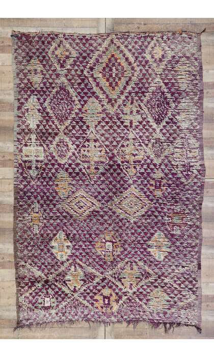7 x 10 Vintage Purple Moroccan Rug 21288