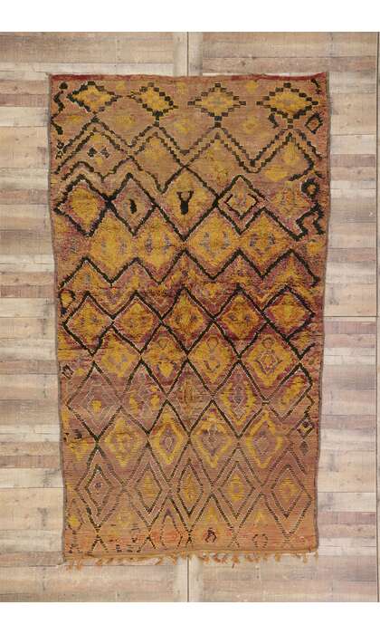 6 x 10 Vintage Purple Boujad Moroccan Rug 21303