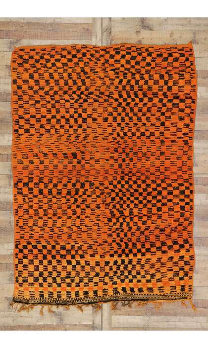 6 x 9 Vintage Orange Moroccan Rug 21319