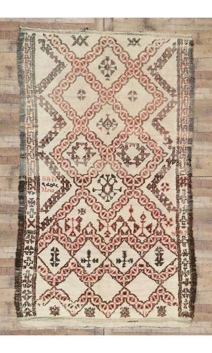 6 x 9 Vintage Moroccan Beni Ourain Rug 21382