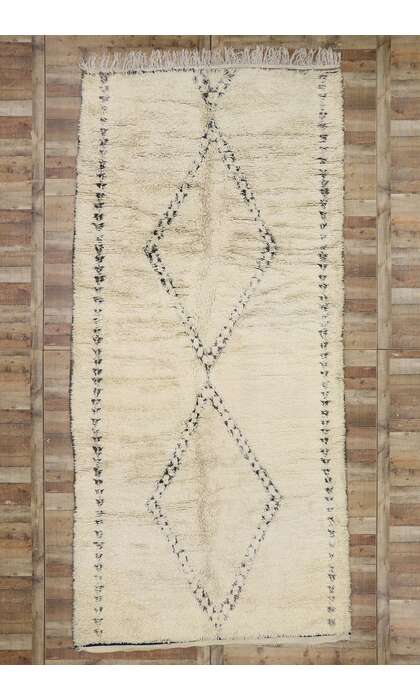 7 x 14 Vintage Moroccan Beni Ourain Rug 21395