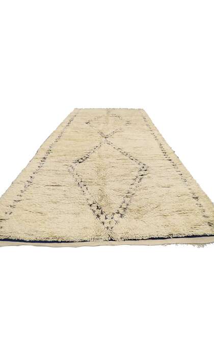 7 x 14 Vintage Moroccan Beni Ourain Rug 21395
