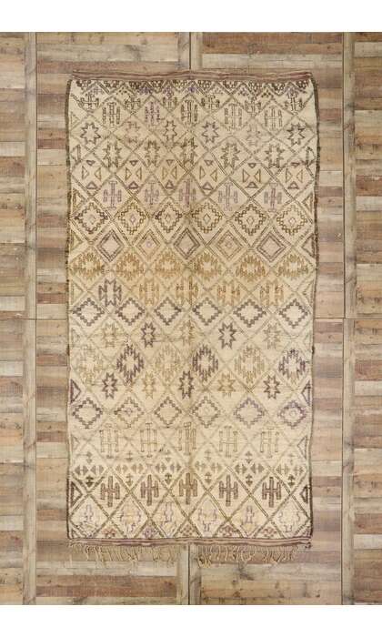 7 x 12 Vintage Moroccan Beni Ourain Rug 21401