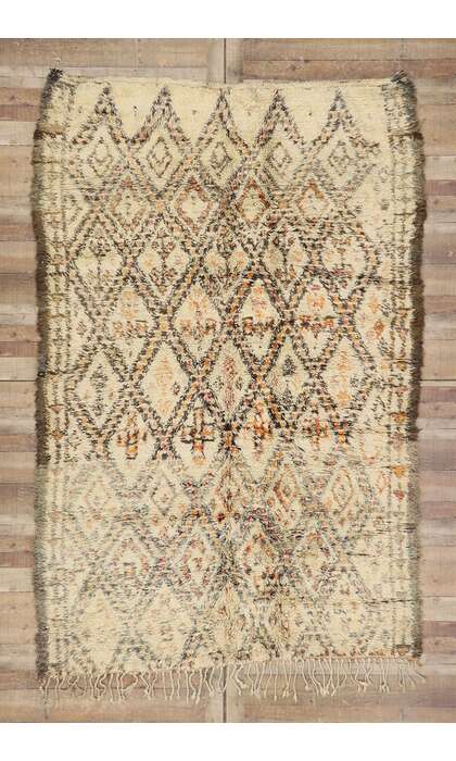 7 x 10 Vintage Moroccan Beni Ourain Rug 21412