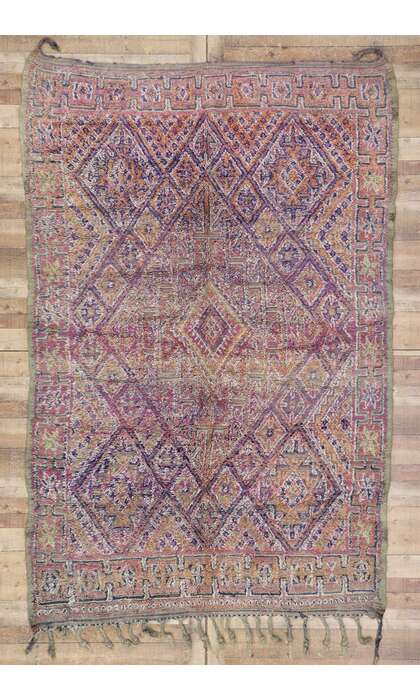 7 x 10 Vintage Beni MGuild Moroccan Rug 21419