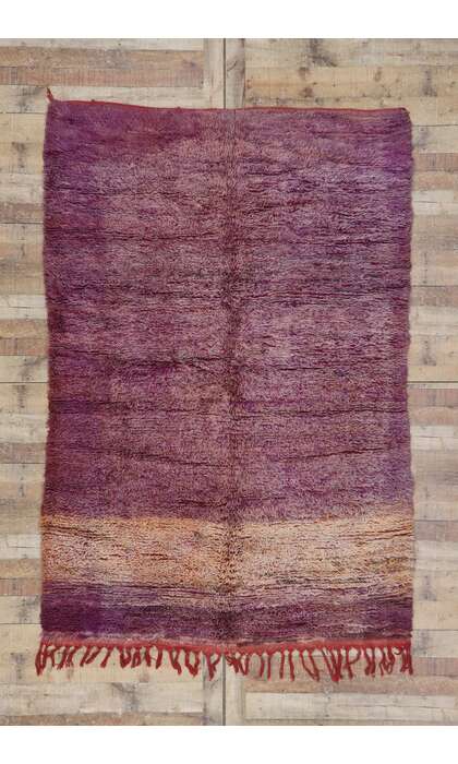 6 x 8 Vintage Purple Beni Mrirt Moroccan Rug 21425