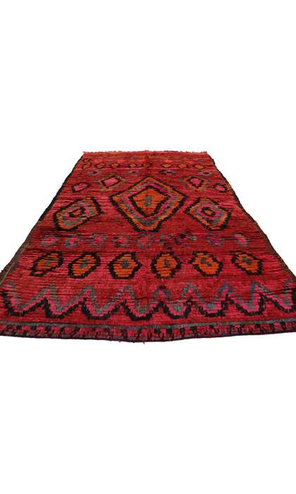 6 x 9 Vintage Red Boujad Moroccan Rug 21429