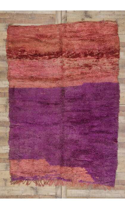 6 x 9 Vintage Purple Beni Mrirt Moroccan Rug 21445