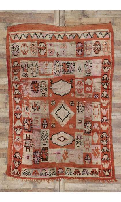 6 x 8 Vintage Boujad Moroccan Rug 21448