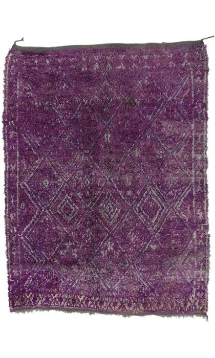7 x 9 Vintage Purple Beni MGuild Moroccan Rug 21453