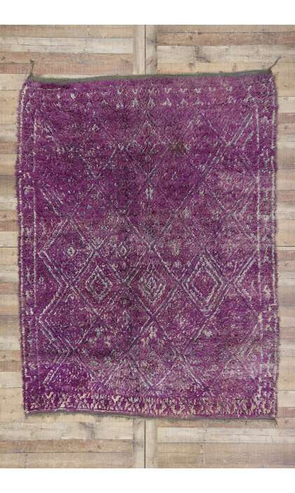 7 x 9 Vintage Purple Beni MGuild Moroccan Rug 21453