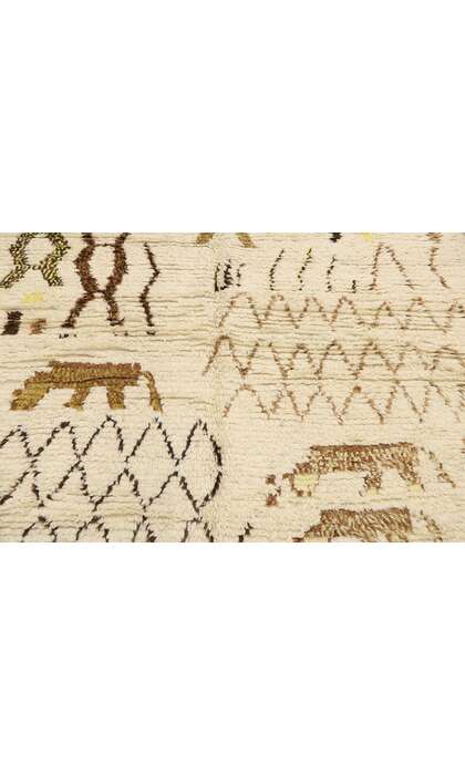 5 x 9 Vintage Neutral Moroccan Azilal Rug 21457