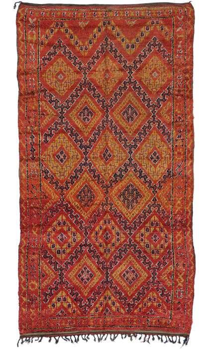 6 x 11 Vintage Red Beni MGuild Moroccan Rug 21505