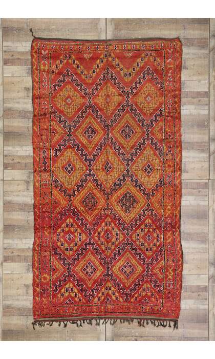 6 x 11 Vintage Red Beni MGuild Moroccan Rug 21505