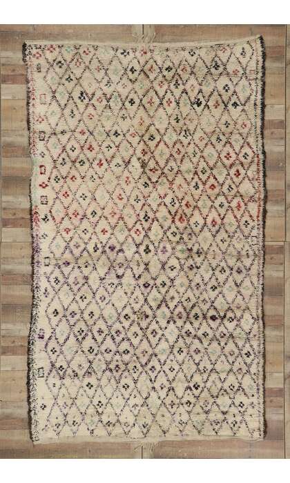 7 x 11 Vintage Beni Ourain Moroccan Rug 21513