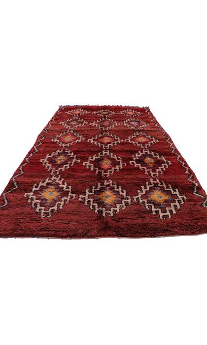 6 x 10 Vintage Red Boujad Moroccan Rug 21527