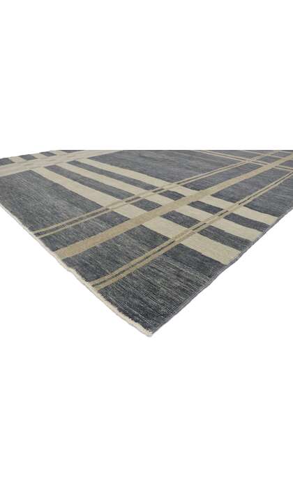 9 x 11 Neutral Plaid Tartan Rug 53566