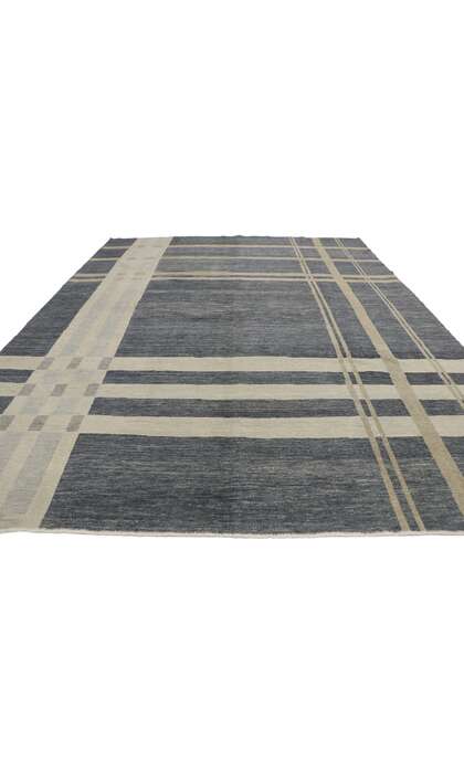 9 x 11 Neutral Plaid Tartan Rug 53566