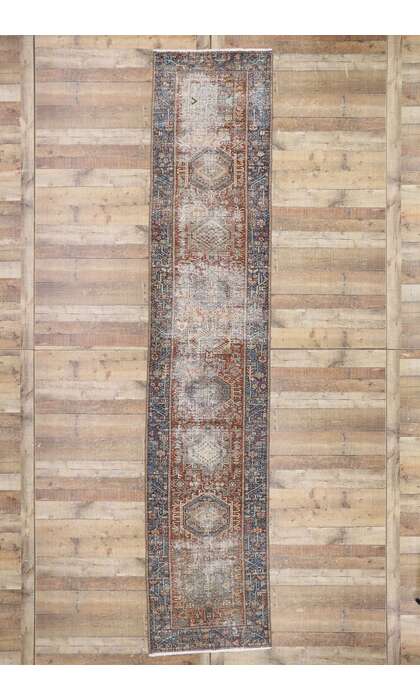3 x 14 Antique Persian Heriz Rug 60933
