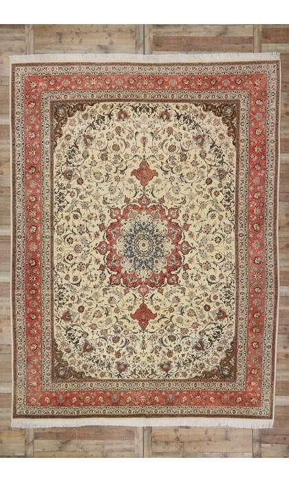 10 x 13 Antique Persian Tabriz Rug 77750