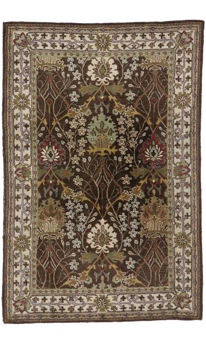 6 x 9 Vintage American Hooked Rug 78115
