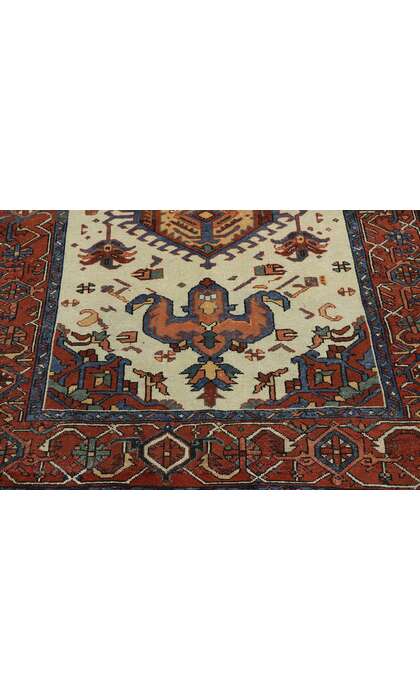 5 x 6 Antique Persian Serapi Rug 78118