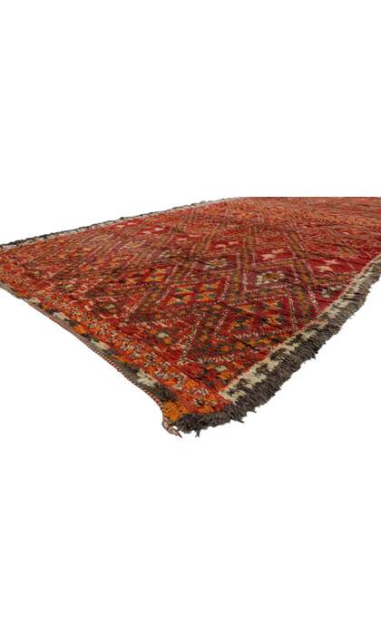 7 x 15 Vintage Red Beni M'Guild Moroccan Rug 21228