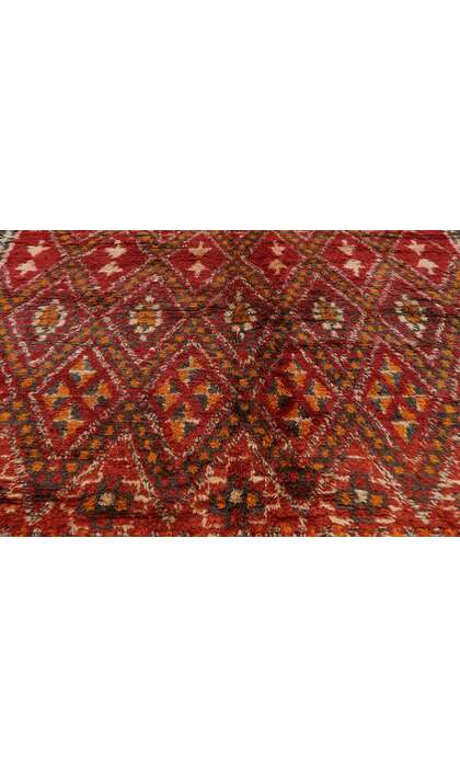 7 x 15 Vintage Red Beni M'Guild Moroccan Rug 21228