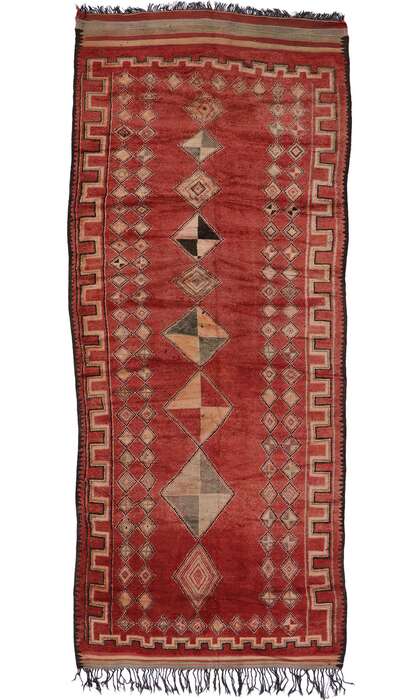 6 x 13 Vintage Red Taznakht Moroccan Rug 21332