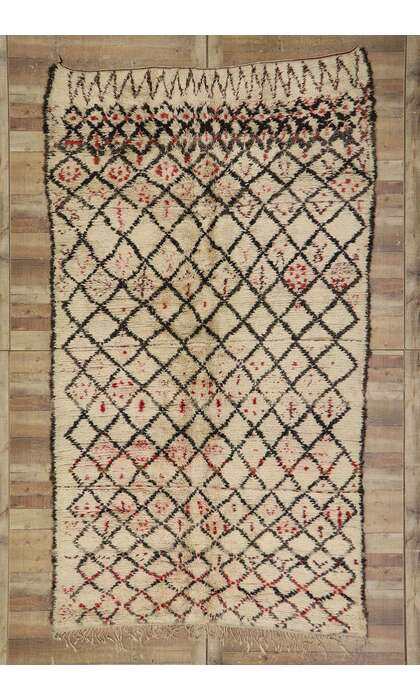 7 x 11 Vintage Beni Ourain Moroccan Rug 21394