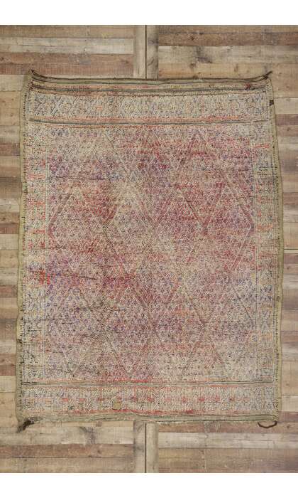 7 x 9 Vintage Beni MGuild Moroccan Rug 21446
