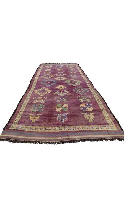 5 x 12 Vintage Purple Boujad Moroccan Rug 21451