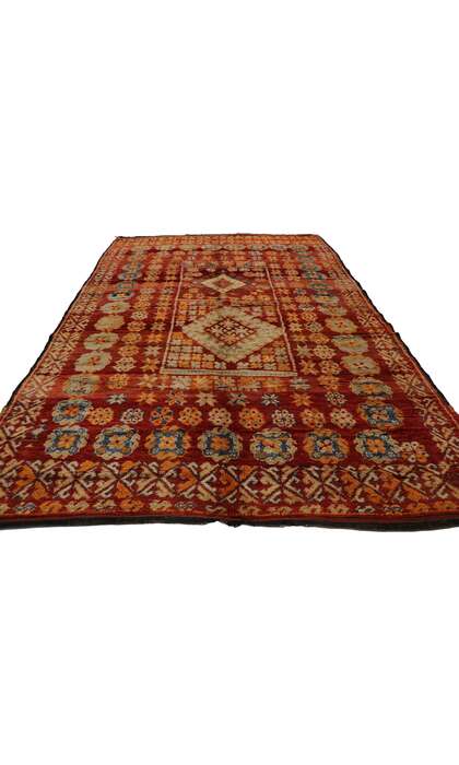 6 x 10 Vintage Red Boujad Moroccan Rug 21489