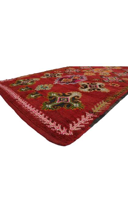 7 x 13 Vintage Red Boujad Moroccan Rug 21530