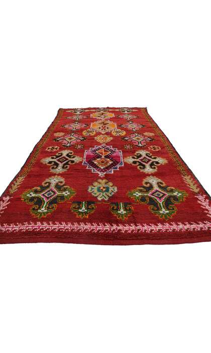 7 x 13 Vintage Red Boujad Moroccan Rug 21530