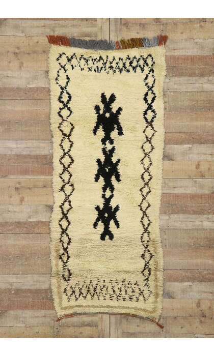 3 x 7 Vintage Berber Moroccan Azilal Rug 21574