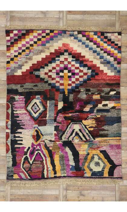 9 x 11 Modern Beni Mrirt Moroccan Rug 21647