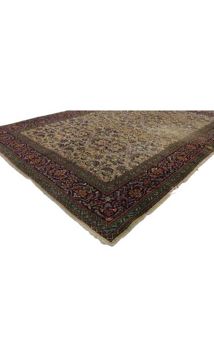 5 x 7 Antique Persian Kashan Rug 21684