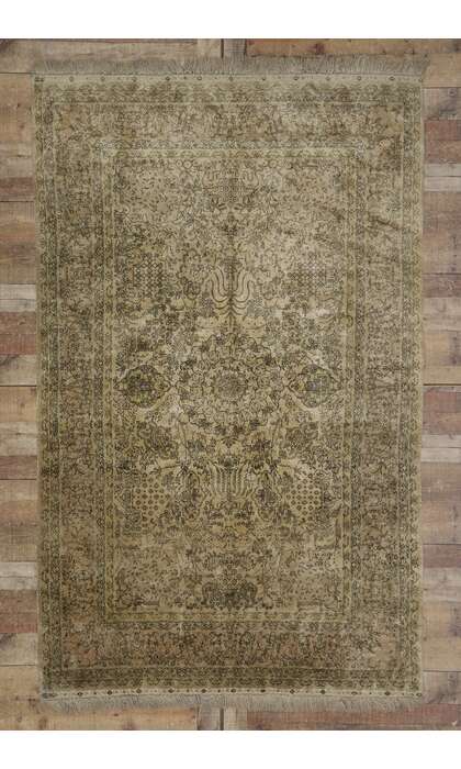 5 x 8 Vintage Turkish Silk Hereke Rug Rug 21685