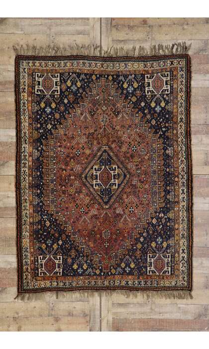 5 x 7 Antique Persian Shiraz Rug 21686