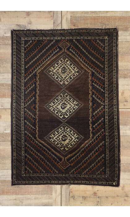 4 x 6 Antique Persian Afshar Rug 21687