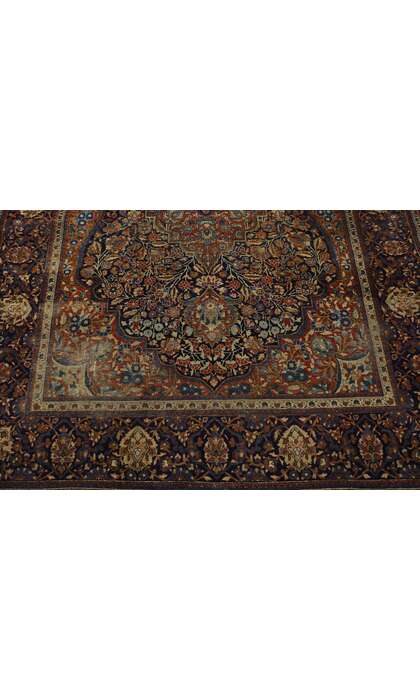 4 x 7 Antique Persian Kashan Rug 21688