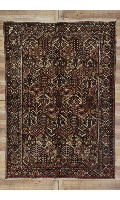 6 x 10 Antique Persian Bakhtiari Rug 21689