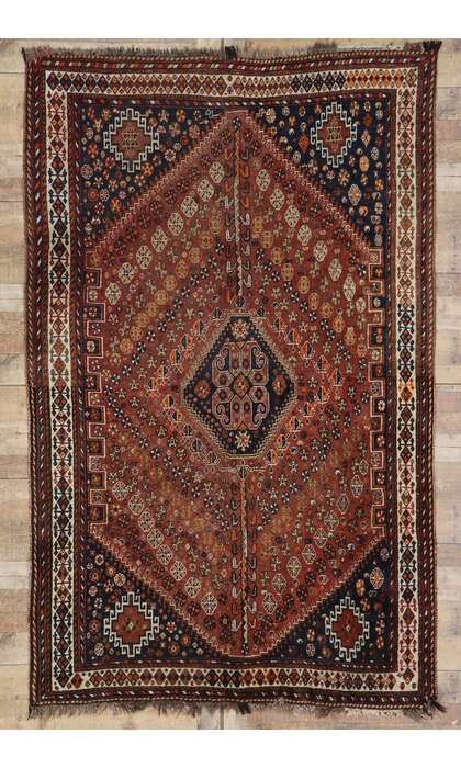 5 x 8 Antique Persian Shiraz Rug 21698