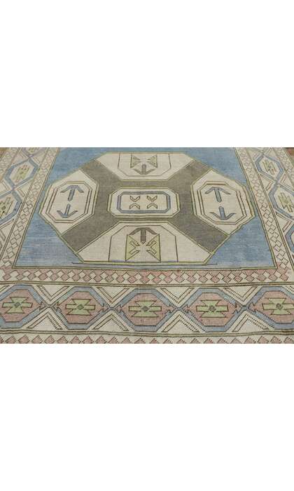 7 x 10 Vintage Turkish Oushak Rug 53569