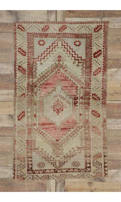3 x 6 Vintage Turkish Oushak Rug 53571