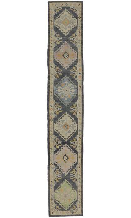 3 x 18 Extra-Long Turkish Oushak Rug Runner 53586