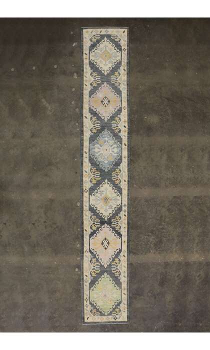 3 x 18 Extra-Long Turkish Oushak Rug Runner 53586