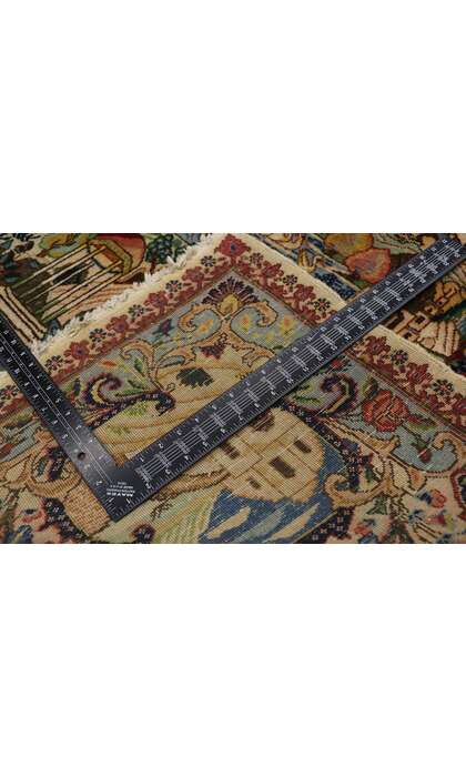 11 x 15 Antique Persian Tabriz Village Pictorial Rug with Signature 77660